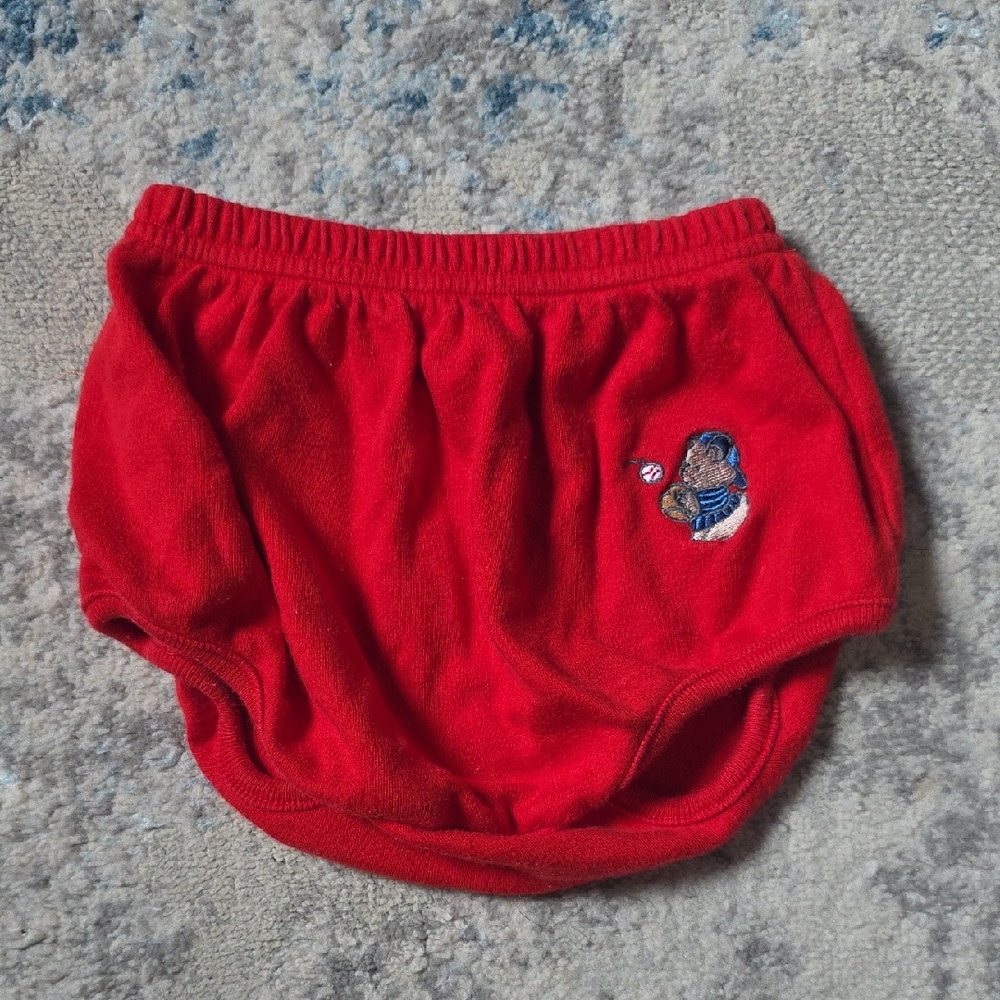 🥳 5/$25 BUNDLE‎ Vintage Carter's 0-3 Month Baseball Bear Bloomers